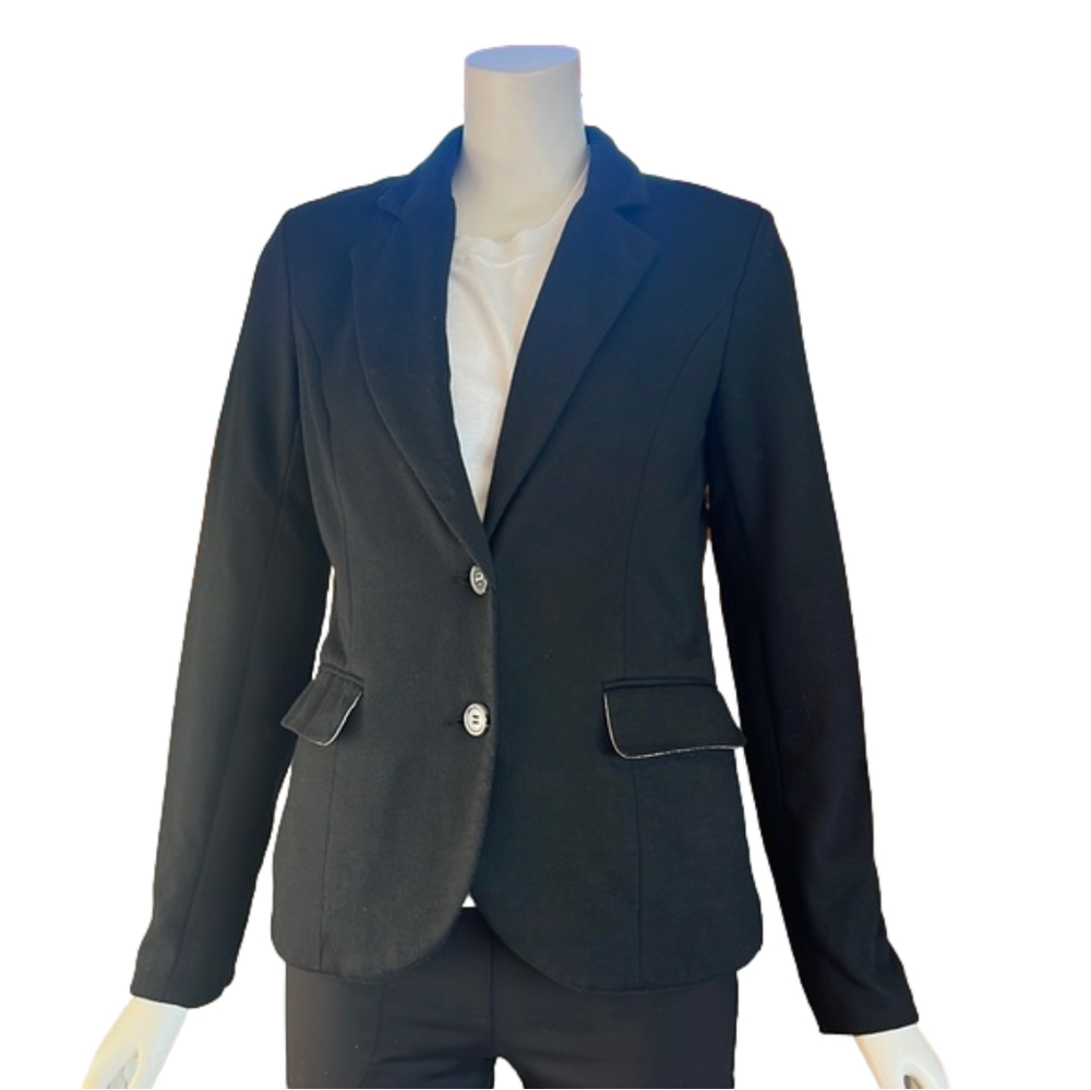 Love Tree Black Blazer Women's Fitted Jacket Small